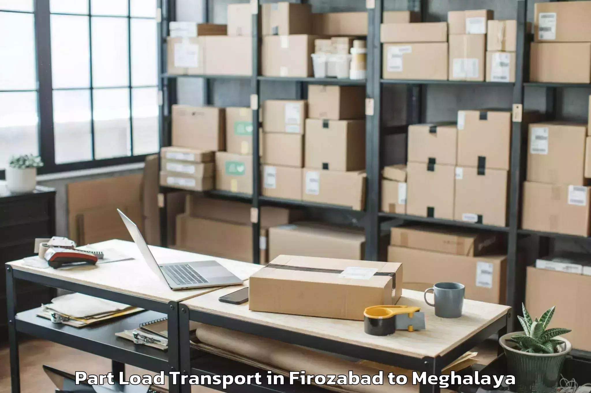 Professional Firozabad to Cherrapunji Part Load Transport